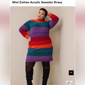 Torrid Multicolor Striped Sweater Dress - Size 4